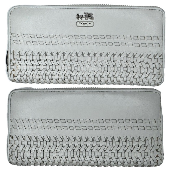 Y2K Coach F14724 Limited Ed. Green White Scarf Wallet Bleecker Daisy Tote Bag - Picture 14 of 16